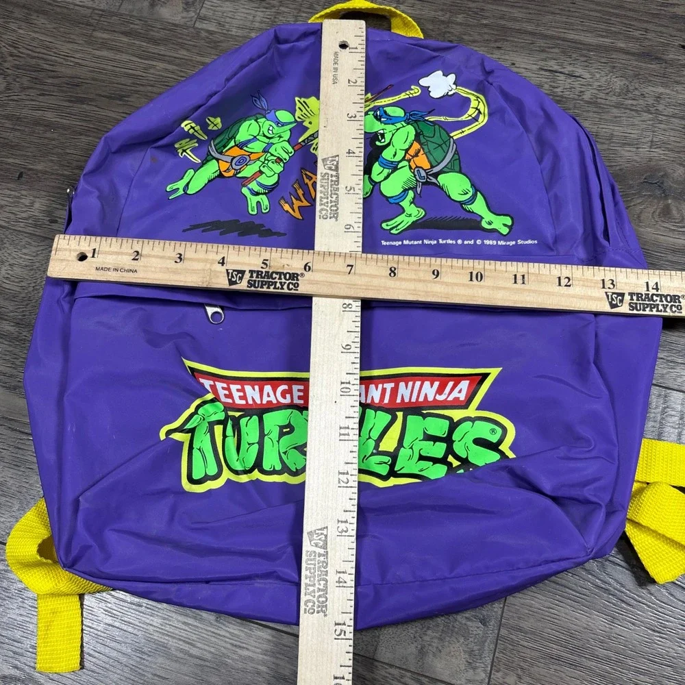 Imaginings 3 TMNT Backpack Kids OS Purple Good 1989 Vintage Ninja Turtles Bag